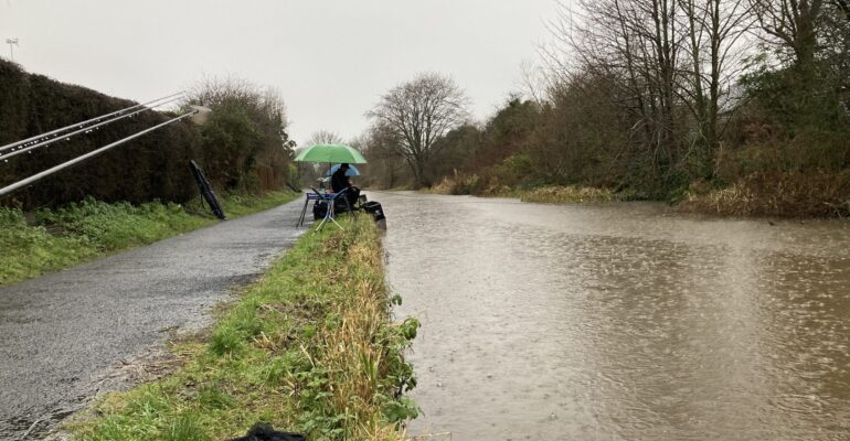 Bad weather didn’t put everyone off our first canal match of 2023